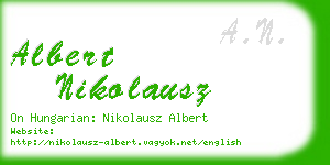 albert nikolausz business card